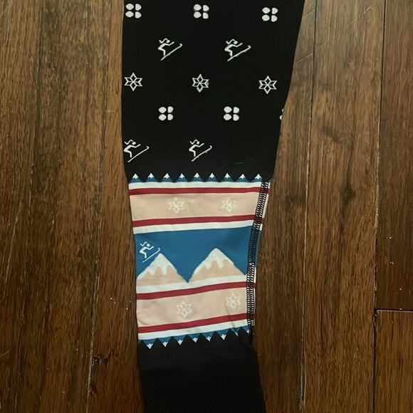 Sweaty Betty Leggings Fair Isle Ski Knit Black Size Small - Picture 3 of 6